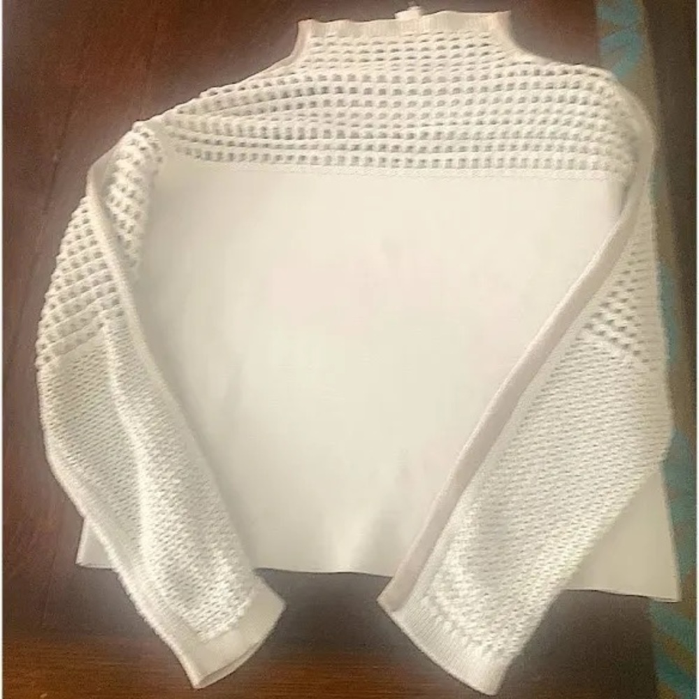 Rare Helmut Lang Cream Open Weave Top